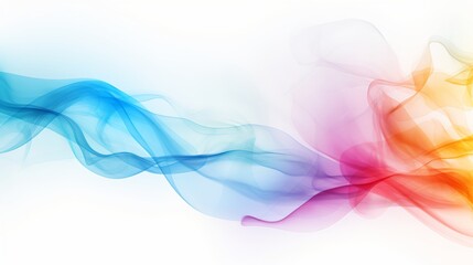 Wall Mural - Smoke that is abstract and multicolored on a white background
