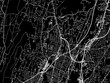 Vector road map of the city of Hamden  Connecticut in the United States of America with white roads on a black background.