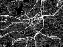 Vector Road Map Of The City Of La Mesa  California In The United States Of America With White Roads On A Black Background.