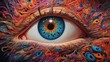 Psychedelic Illuminati eye, Psychedelic art, LSD, DMT