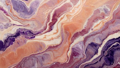 Canvas Print - abstract peach and purple marble texture