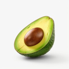 Sticker - A single piece of avocado solated on white background