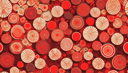 Wall Mural - abstract seamless colorful red japan circle pattern background