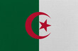 Flag Of Algeria, Algeria flag vector, National flag of Algeria. Fabric and texture flag of Algeria.