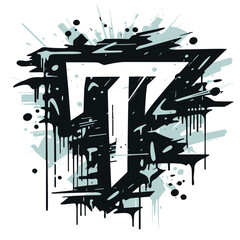 Wall Mural - Graffity Letter T