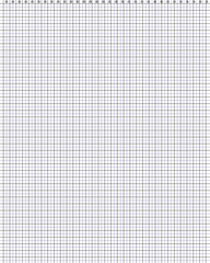 Wall Mural - Square grid line background on white background. Notebook Lined Paper . Vector pads paper sheets with lines and squares for memo..