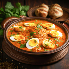 Wall Mural - Indian food egg curry or masala egg