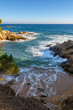 European Mediterranean coast, beach Platja de Belladona near de Platja d'Aro, Catalonia, Gerona, Barcelona, Spain, Europe