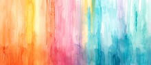 Colorful Watercolor Stripes Background Generative AI