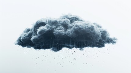 Poster - A black cloud floating in the air. Suitable for various uses