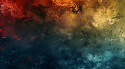 Wall Mural - Abstract Painting of a Multicolored Sky at Sunset