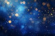 © Anastasiia - Dynamic, Festive Abstract Background With A Stunning Blend Of Blue, Gold, And Sparkling Particles