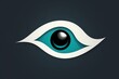 Modern and distinctive logo of an abstract eye, designed with thick lines and a flat, solid color background