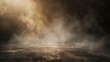 © ILOVEART - abstract image of dark brown room concrete floor panoramic view of the abstract fog white cloudiness, space for product presentation ,mist or smog moves on dark brown background