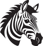 Fototapeta Konie - Sleek Zebra Design Vector EditionMonochromatic Beauty Zebra Showcase