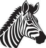Fototapeta Konie - Monochrome Marvels Vector Zebra ArtVectorized Wildlife Zebra Vector Sketching