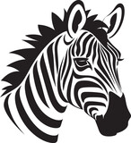 Fototapeta Konie - Digital Wildlife Zebra Vector CreationAbstract Lines Zebra Vector Portrait