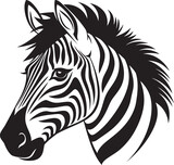 Fototapeta Konie - Digital Precision Zebra Vector ImageryAbstract Realism Zebra Vector Display