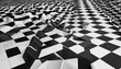 Monochrome Checkerboard Floor Design
