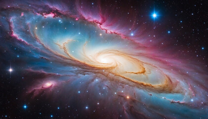 Wall Mural - stunning and vibrant galaxy nebula wallpaper for space and astronomy enthusiasts