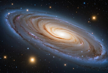 Wall Mural - AI-generated design featuring a swirl of stars, galaxies, and nebulae in the Milky Way, creating a cosmic panorama in outer space 