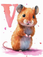 Sticker - V is for Vole