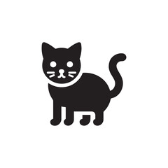  black and white cat icon