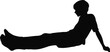 © turkishblue - a boy lying down, silhouette vector