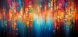 An abstract holiday masterpiece, with defocused lights weaving a tapestry of festive hues