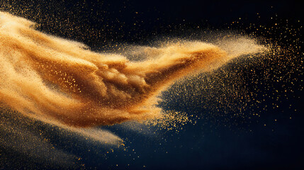 Wall Mural - black and golden sand abstract background