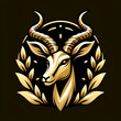 illustration of deer logo background