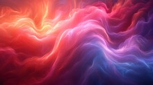  A Computer Generated Image Of A Red, Blue, And Pink Wave Of Liquid Or Smoke On A Black Background With A Red, White, Blue, Orange, And Pink, And Red Swirl, And Blue Background.