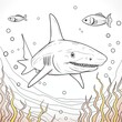Coloring book for children depicting afrilled shark