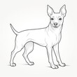Coloring book for children depicting aminiature pinscher