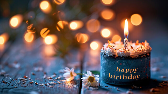 happy birthday text banner poster greeting card copy space background cake balloons party celebration, congratulating, present colours funny enjoy blessings holiday gift.