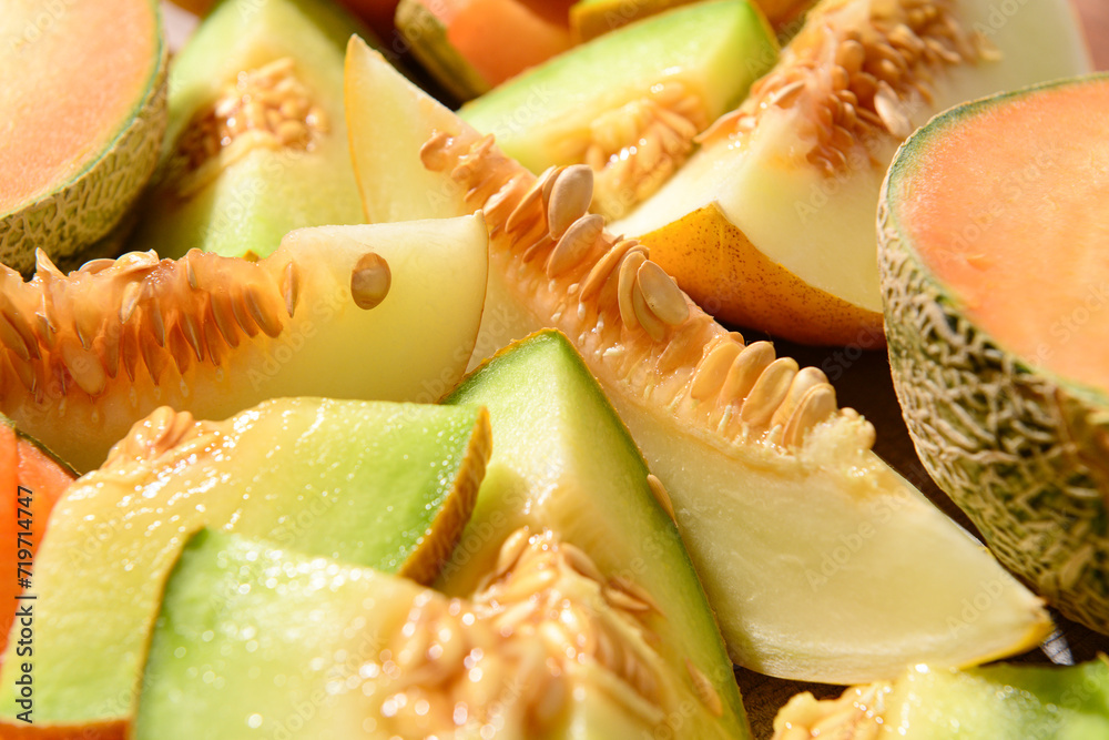 Texture of sweet melons as background