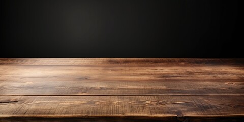 Wall Mural - Empty wooden table for your decoration, with space for text and a black shadow.