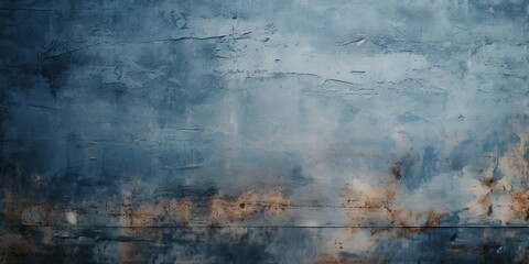 Canvas Print - Empty aged navy concrete wall textures.