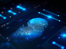 A Detailed Closeup Of Someone's Fingerprint Being Used For Identification Purposes.