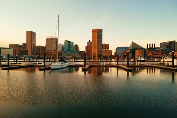 Canvas Print - Baltimore inner harbor