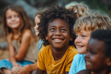 Poster - A youth mentoring program, offering guidance and support to underprivileged children. Concept of mentorship and social investment in future generations. Generative Ai.