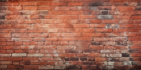 Sticker - Grunge background with red brick wall texture.