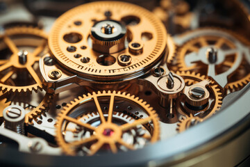 Poster - A gears mechanism turning smoothly, depicting the seamless integration and functionality of a well-executed idea. Generative Ai.