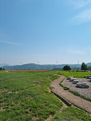 Canvas Print - 
This is a well-landscaped outdoor park.