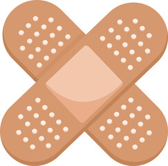 Cartoon adhesive bandage band aid graphic icon symbol