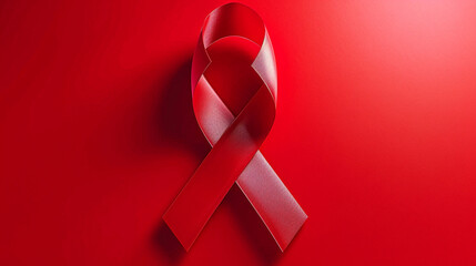 Canvas Print - aids awareness ribbon