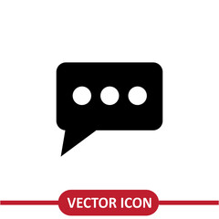 Poster - Comment Icon. Conversation or Chat flat simple illustration on white background..eps