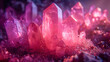 Crystal pink quartz pink tint of crystal, giving texture tenderness and elega