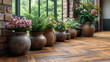 © JVLMediaUHD - Gray laminate with wood inserts that create dynamic and modern des