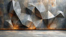Gray Marble With An Abstract Geometric Pattern That Gives The Surface A Modern And Unusual L